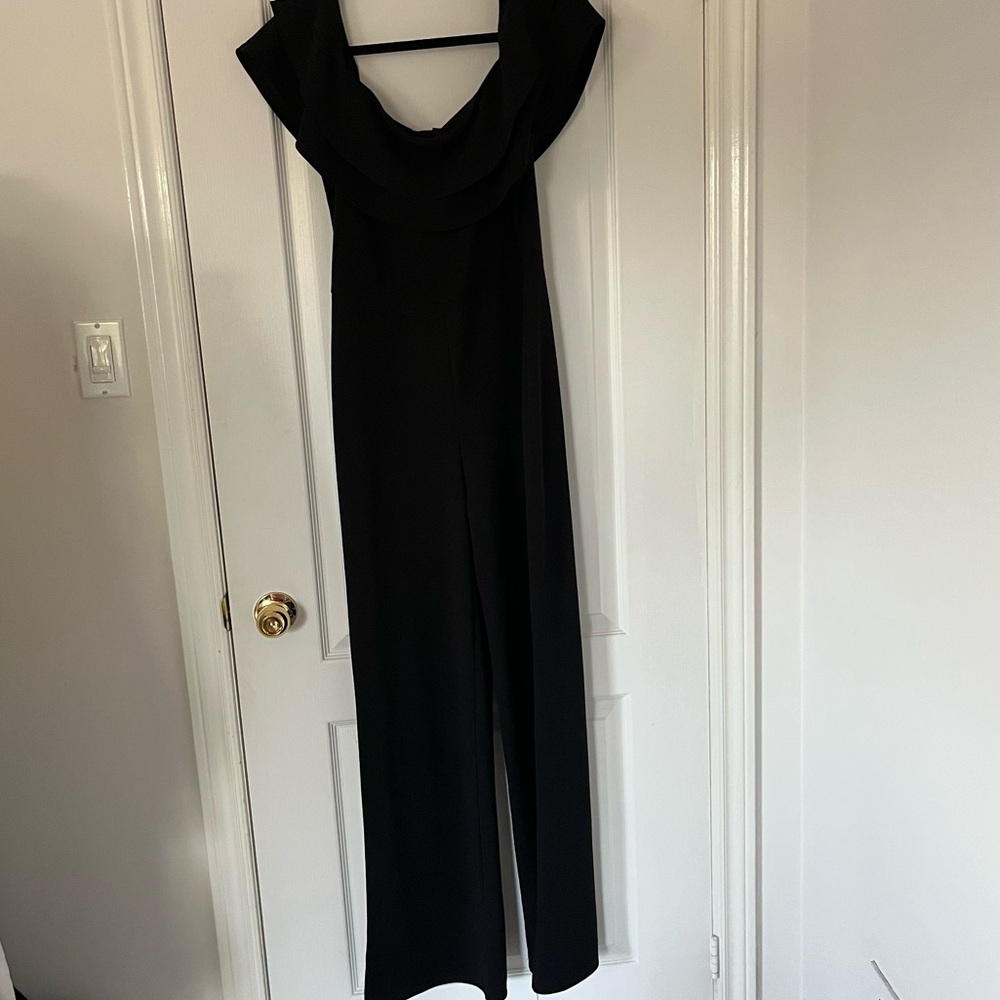 FASHION NOVA Black Off The Shoulder Jumpsuit Size XL